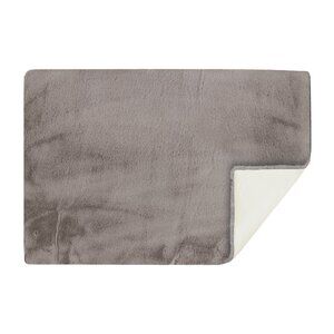 Luxe Home Decor Classic Faux Rabbit Rectangular Rug | 1-Piece | Grey | 5'x8'